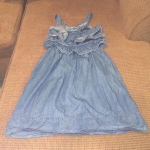 Girls Cherokee cotton denim ruffle dress 14/16